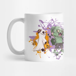 Watercolor Halloween Trick or Treaters Mug